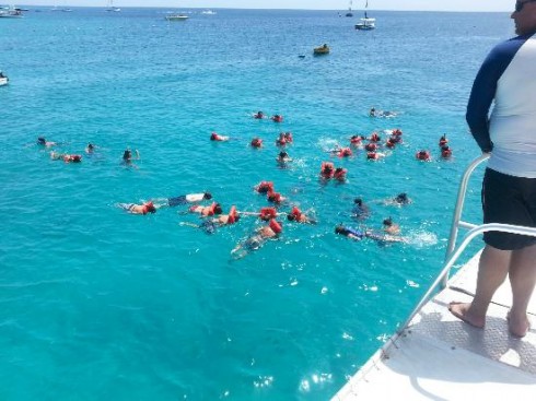 Mass snorkellers