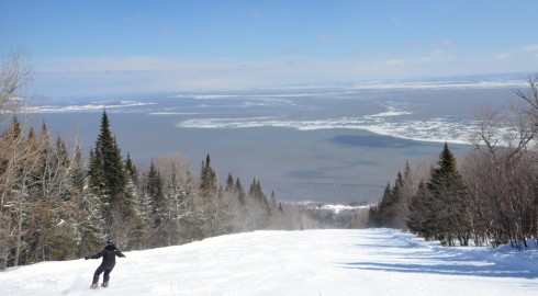 Skiing into the St. Lawrence