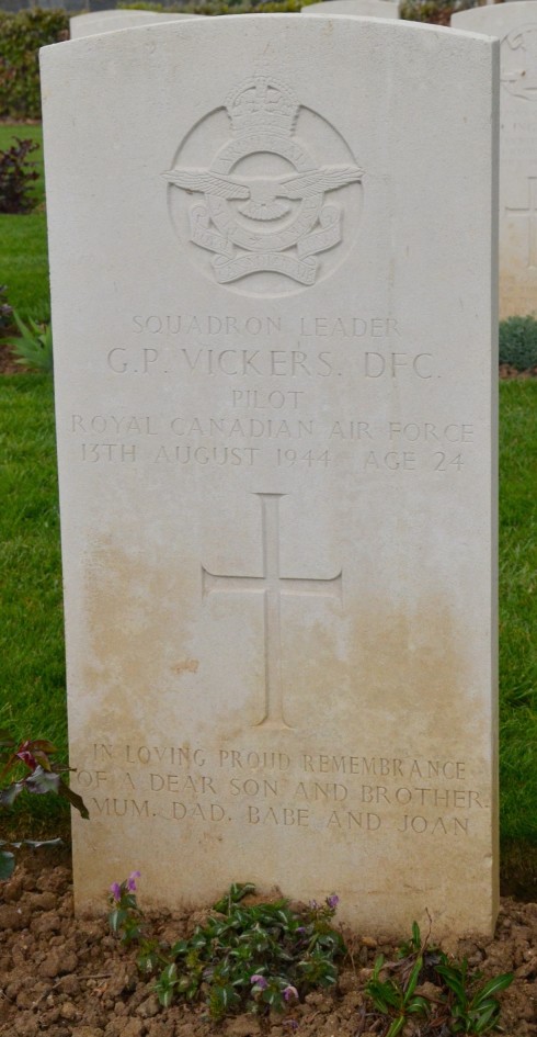 G.P. Vickers D.F.C. in Ranville War Cemetery