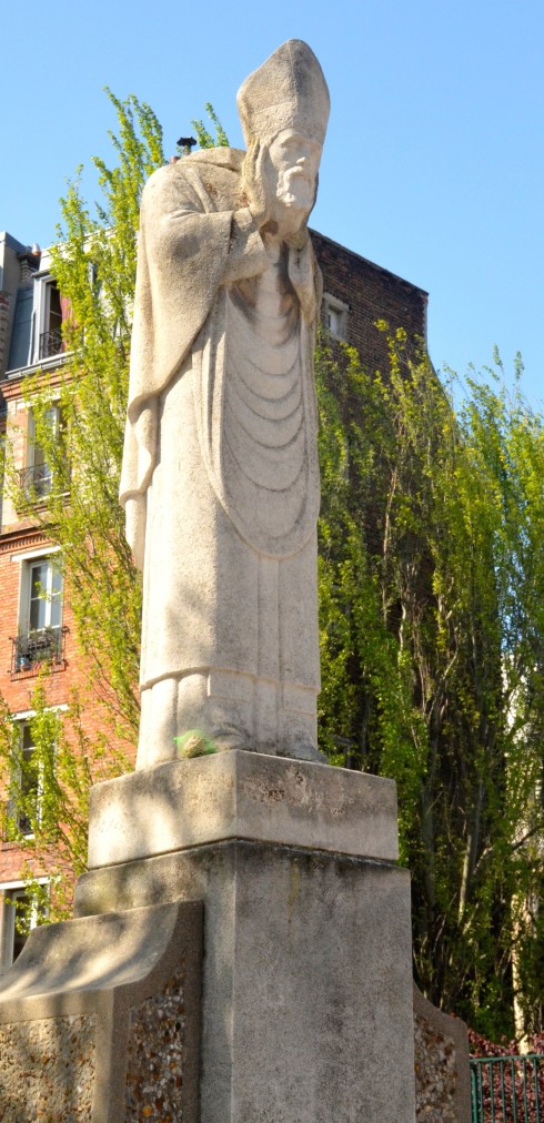 St. Denis and his head in Montmartre
