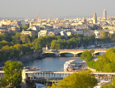 View of the Seine from hotel room