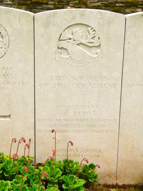 Sgt. Charles Reid buried at Beaumont Hamel