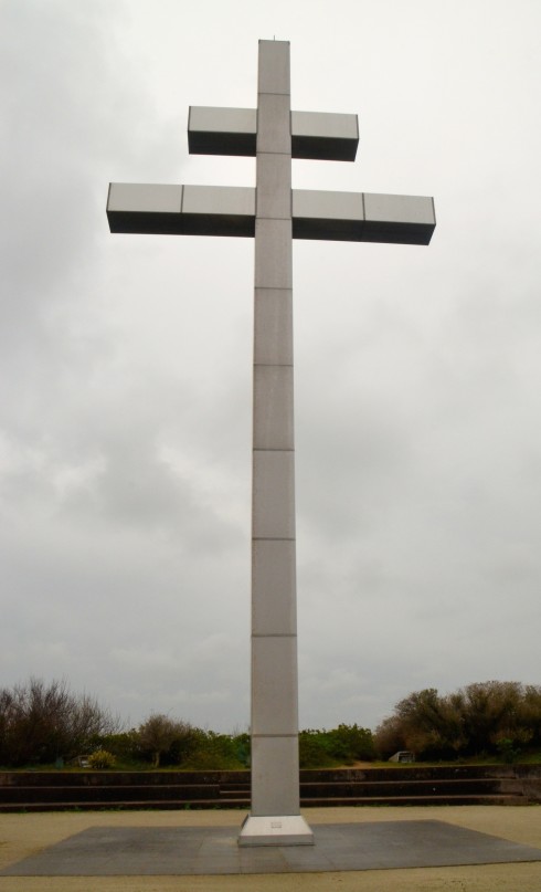 French Free Forces Cross of Lorraine at Juno Beach