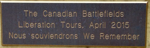 Liberation Tours 2015 Plaque