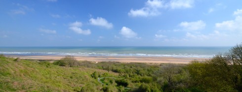 Looking down at Omaha Beach