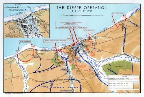 Map Of The Dieppe Raid