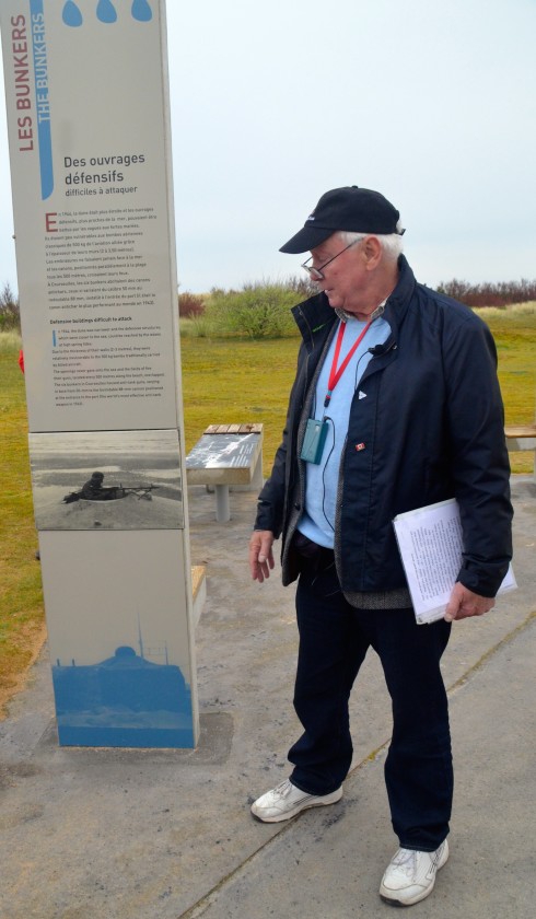 Phil Craig explaining the German Bunker System at Juno Beach