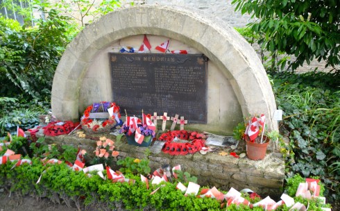 Shrine to Canadians at Abbeye d'Ardenne 