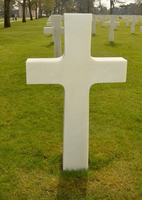 Thomas E. Reid in Omaha Beach Cemetery