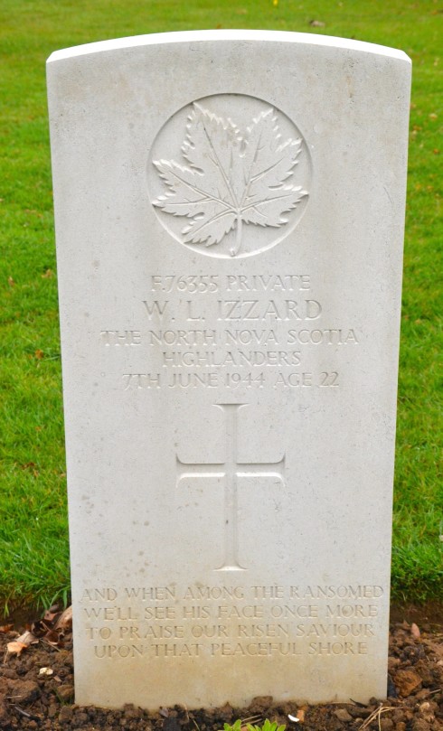 William Lyall Izzard in Beny-sur-Mer Cemetery