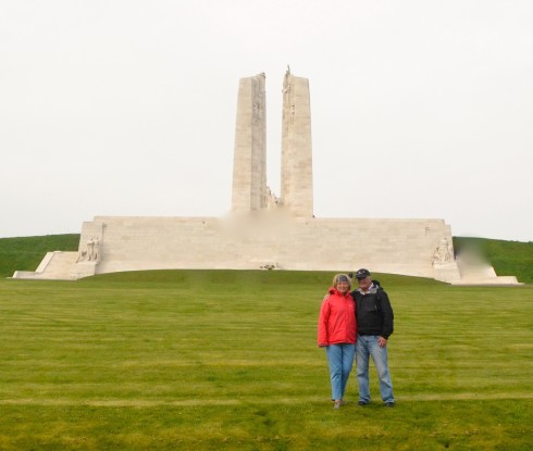 At the Vimy Ridge Memorial