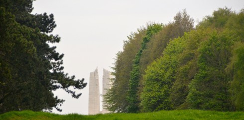 Vimy Ridge Monument from forward lines