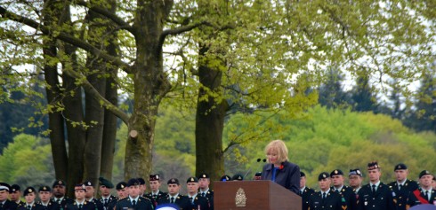 Laureen Harper marking the liberation of Holland