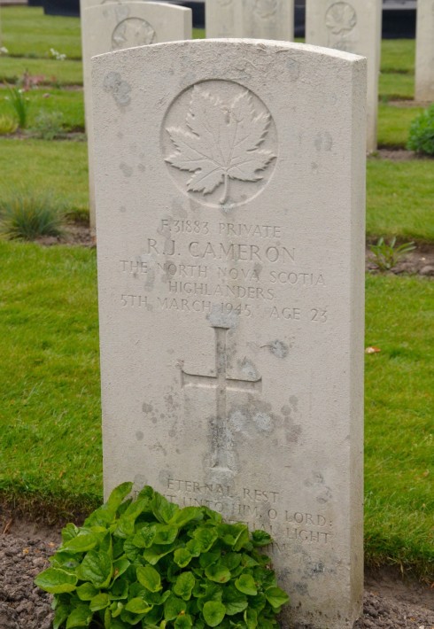 Roderick Joseph Cameron who died during the liberation of Holland