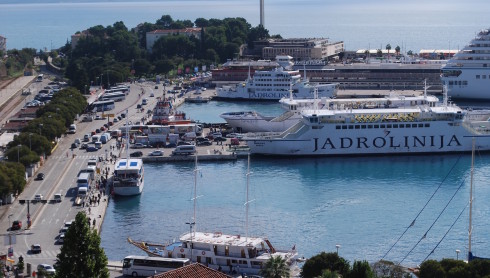 View of the Azimut from Split Cathedral