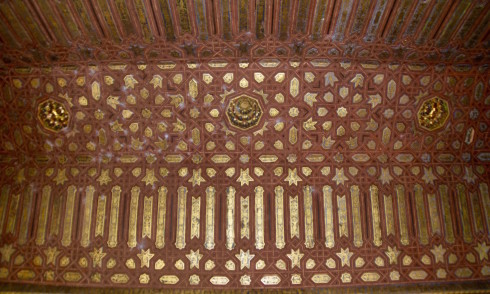 Alhambra Spain - The Golden Room Ceiling