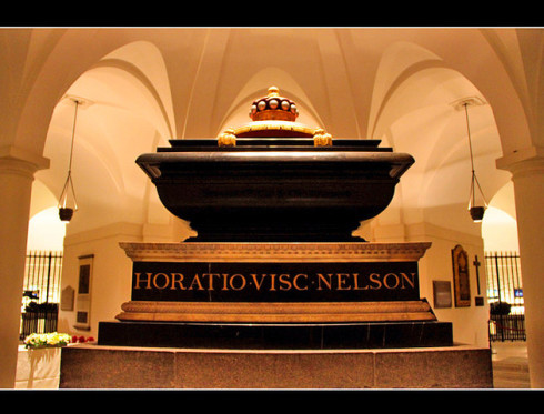 Nelson's tomb in St. Paul's Cathedral