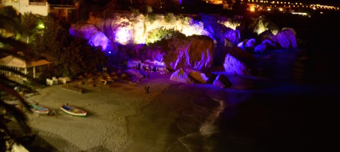 Nerja from Balcon de Europa at night