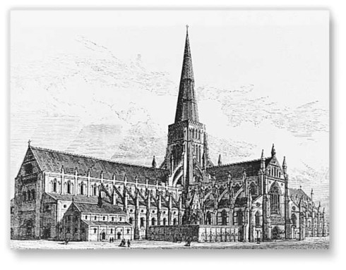 The original St. Paul's Cathedral