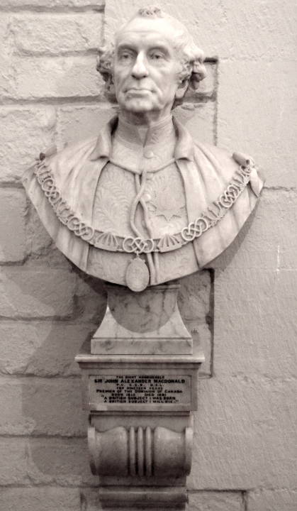 St. Paul's Cathedral bust of Sir John A. MacDonald