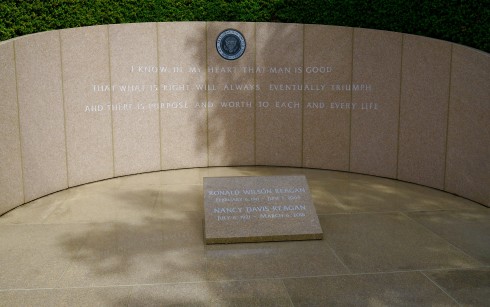 Graves of the Reagans at the Reagan Library