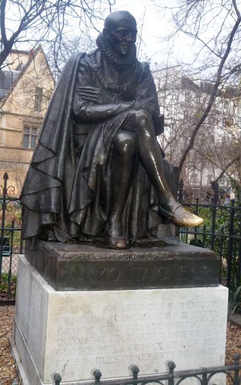 Statue of Montaigne near the Cluny Museum