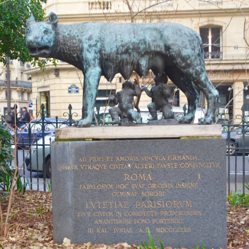 Romulus and Remus in the Latin Quarter Paris