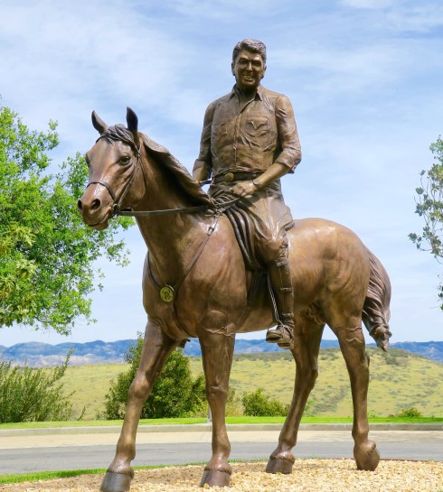 Statue of Reagan on Horseback at the Reagan Library