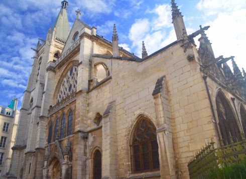 Exterior shot of St. Severin, Latin Quarter Paris