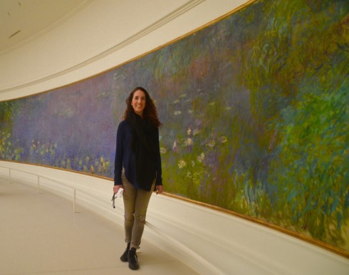 Lenore with Monet's Water Lilies, Morning - The Orangerie