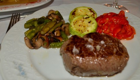 Steak and vegetables, Taberna Luque