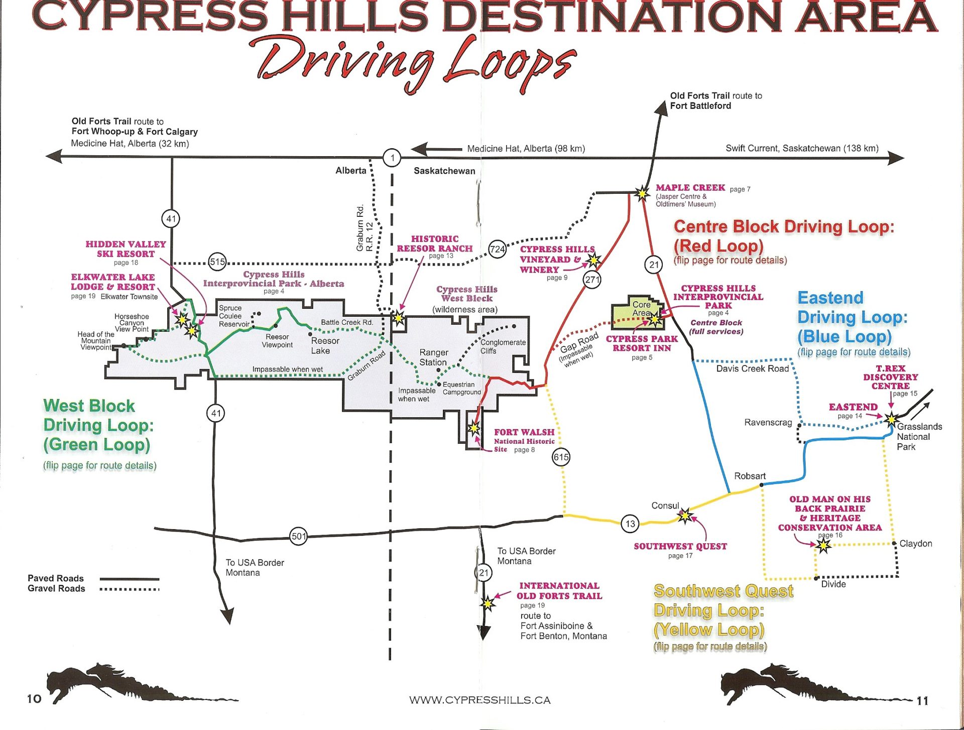 Map Of Cypress Hills Interprovincial Park Cypress Hills Interprovincial Park - The Maritime Explorer