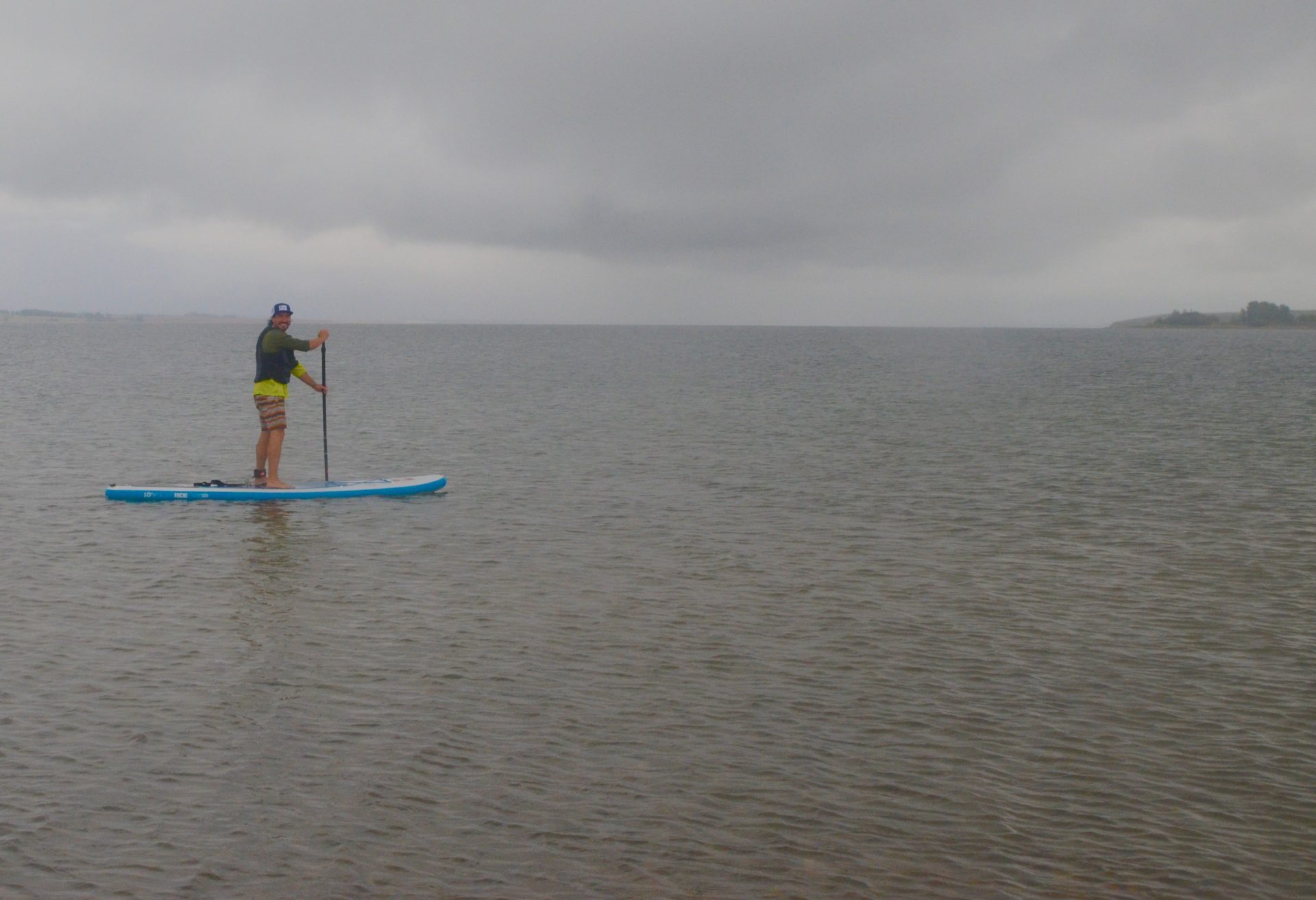 Paddleboarding on Lake Diefenbaker