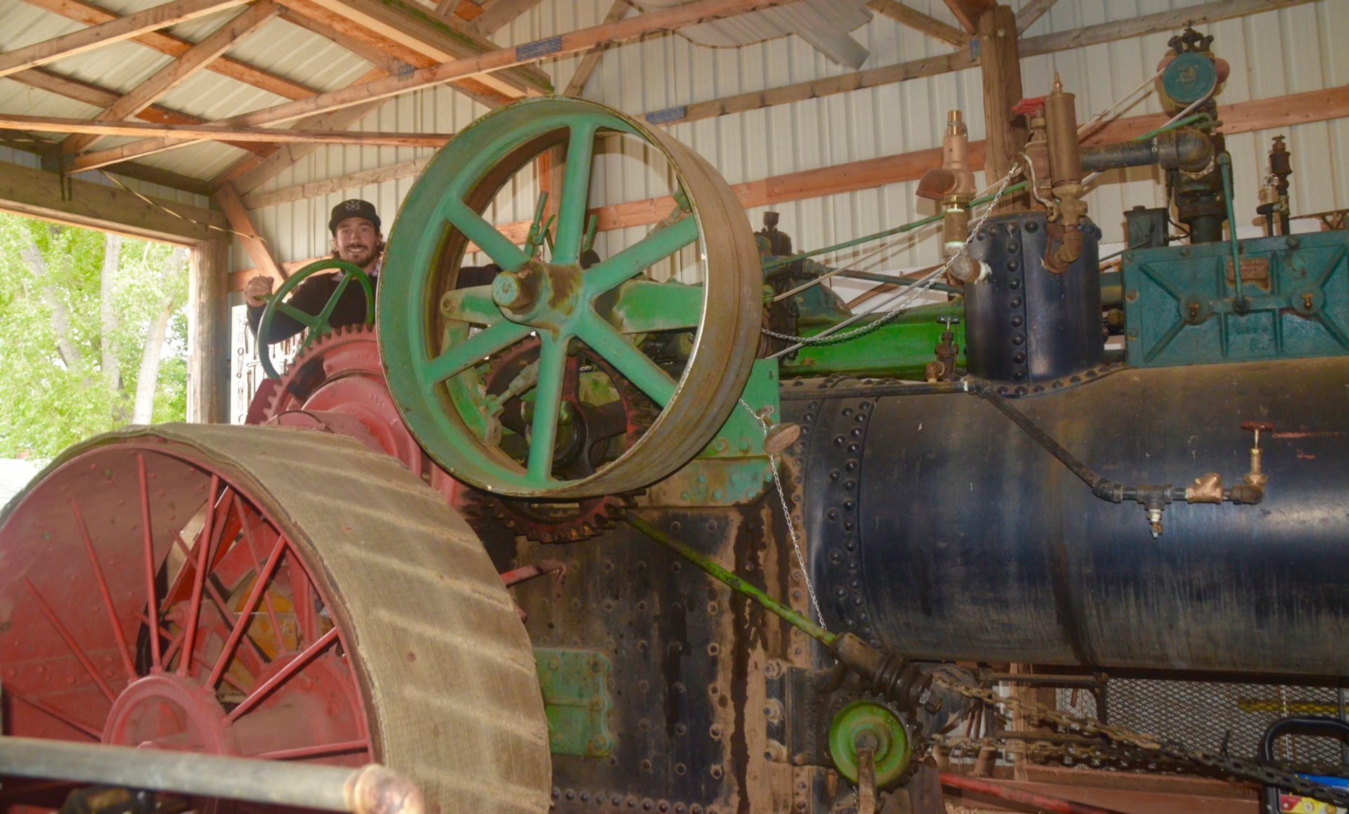 Dale on a 1903 Case Steam Engine Tractor