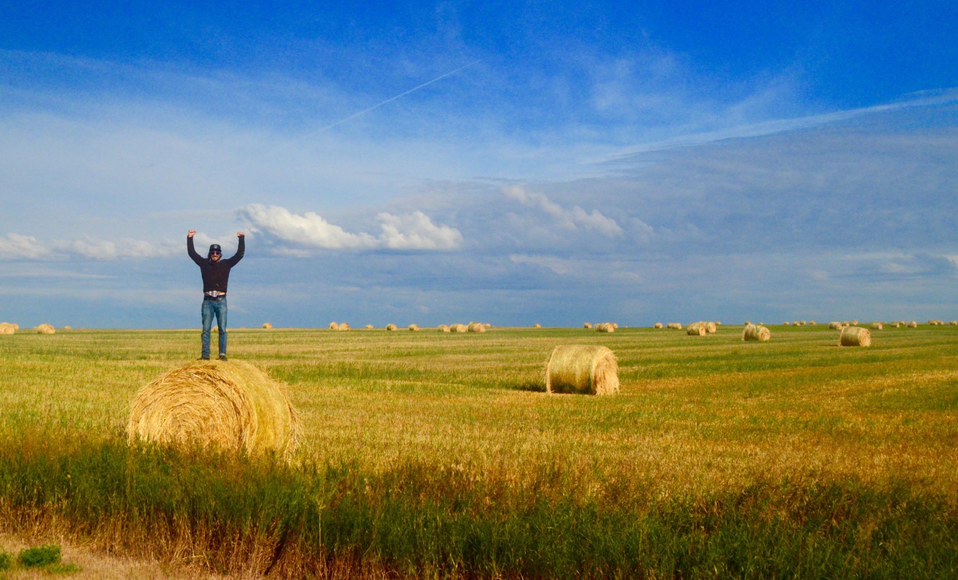 Dale on a Hay Bale