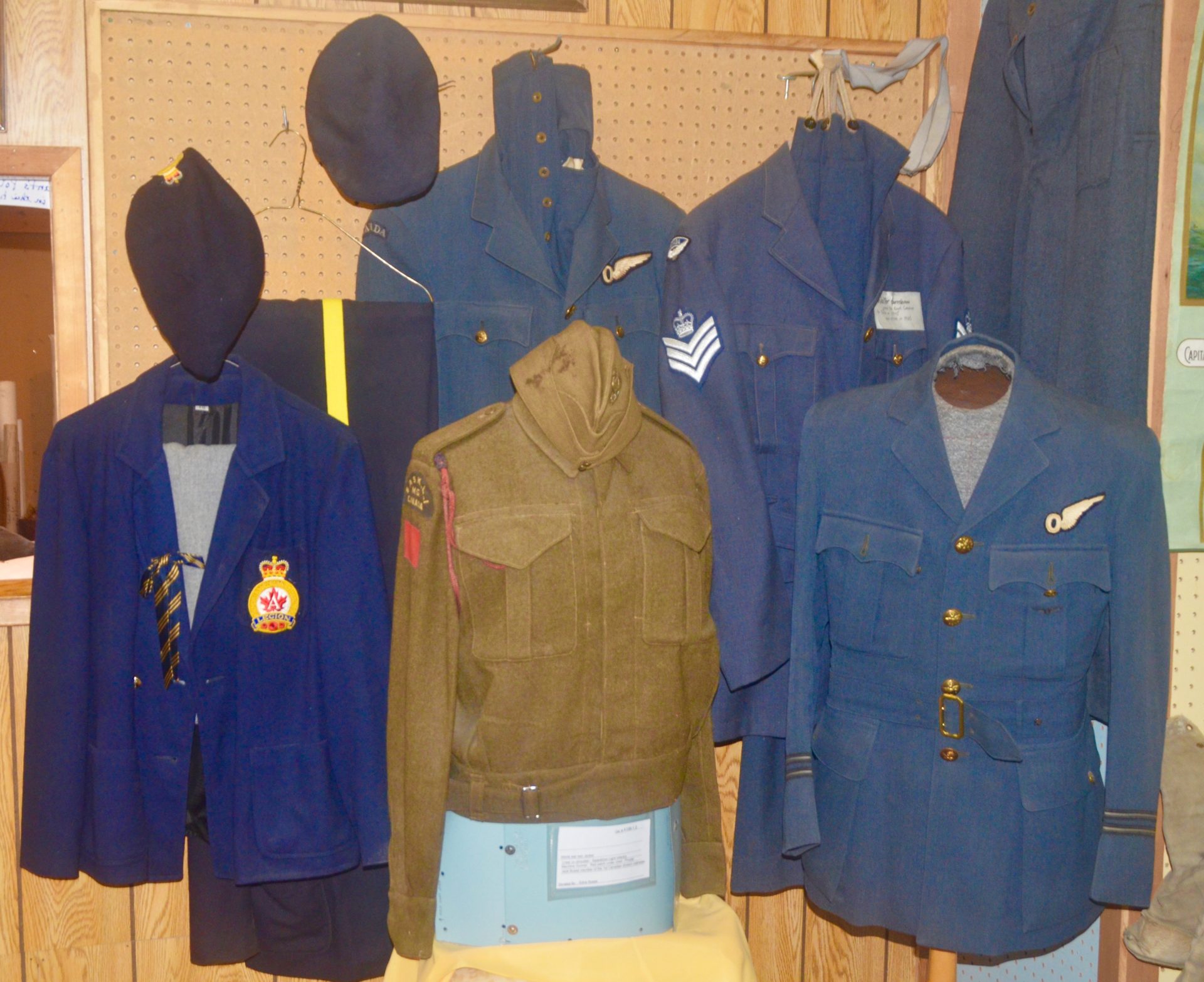 WWII Uniforms, Eastend Historical Museum
