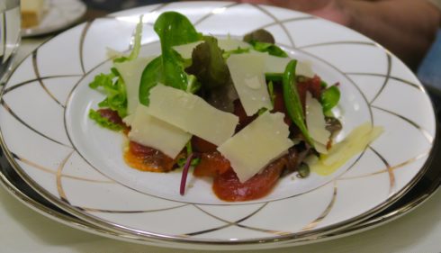 Carpaccio with Fried Watermelon