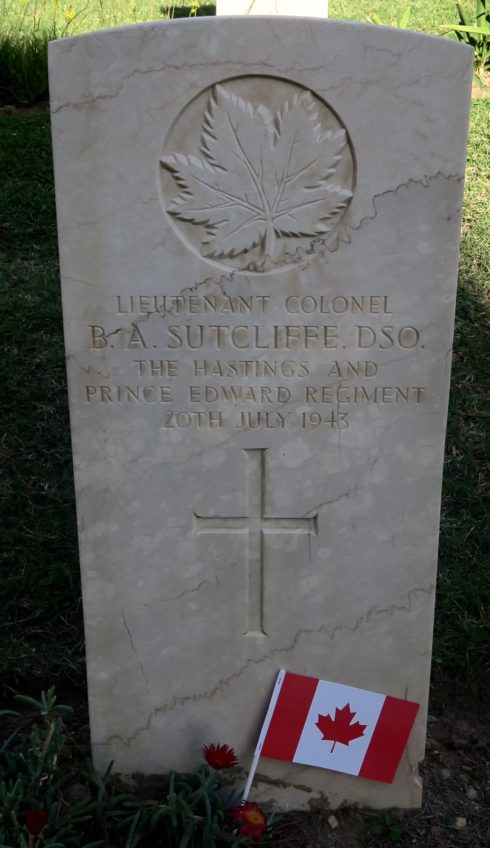 Lt. Col. B.A.Sutcliffe, Agira War emetery 