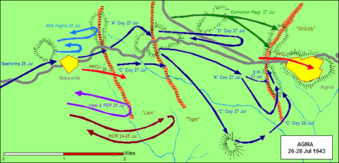 Map of Battles of Nissoria and Agira