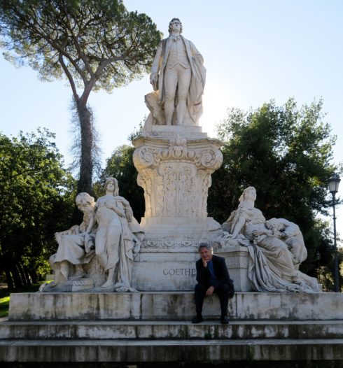 Visiting Gorthe in Borghese Gardens