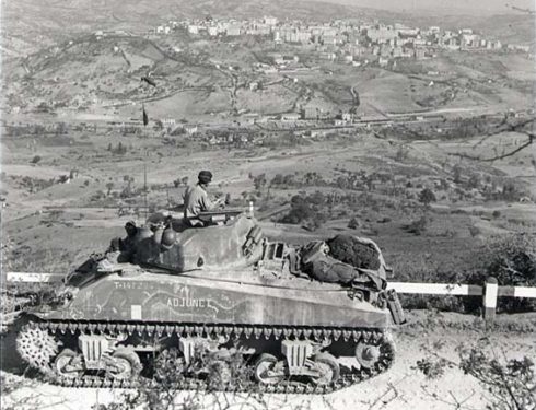Calgary Tank Regiment watches the West Novas advance on Potenza