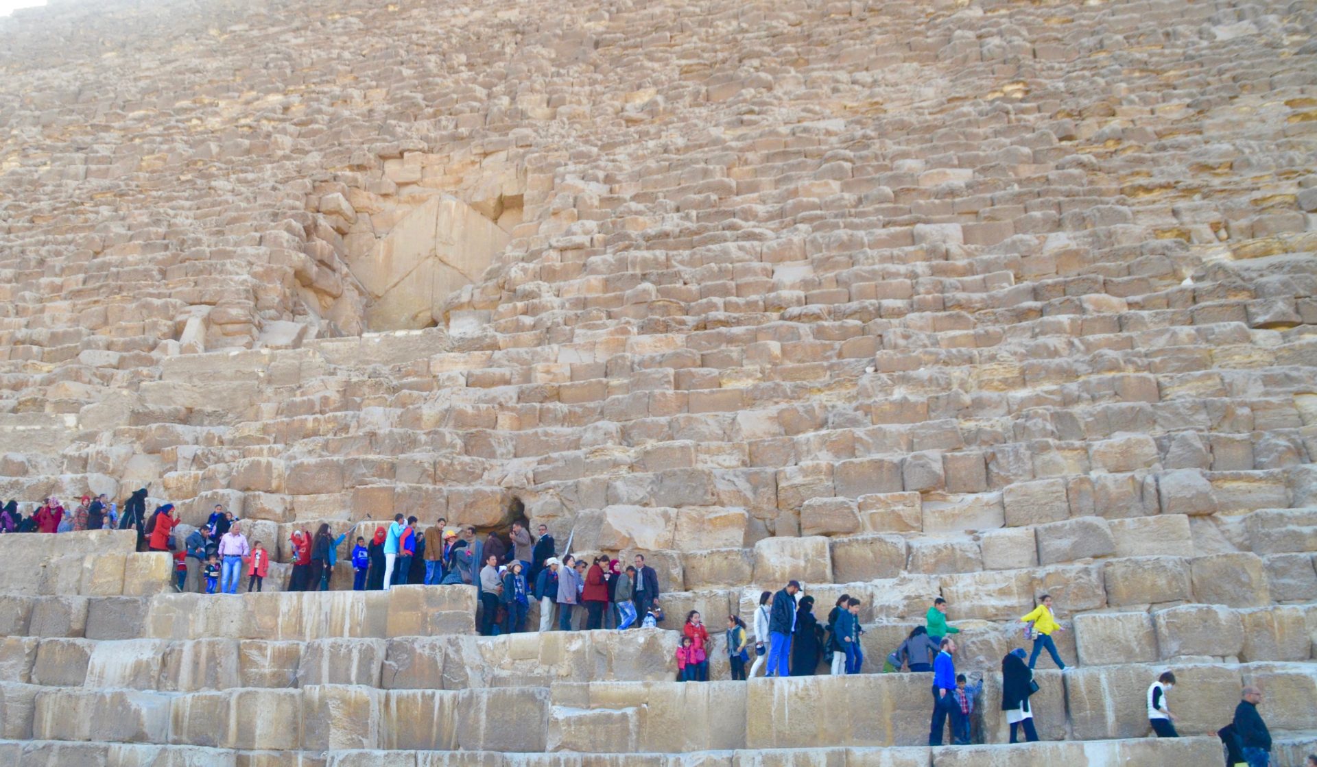 Hordes Waiting to Enter the Great Pyramid