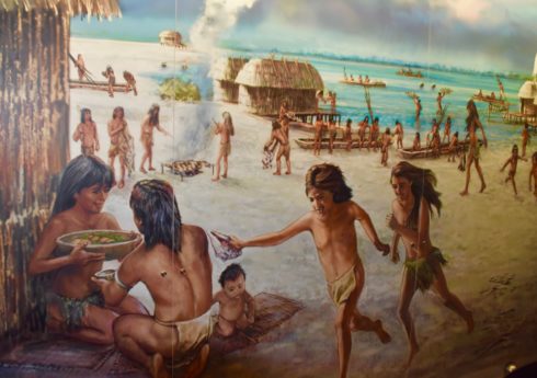 Calusa Mural about Mound Key