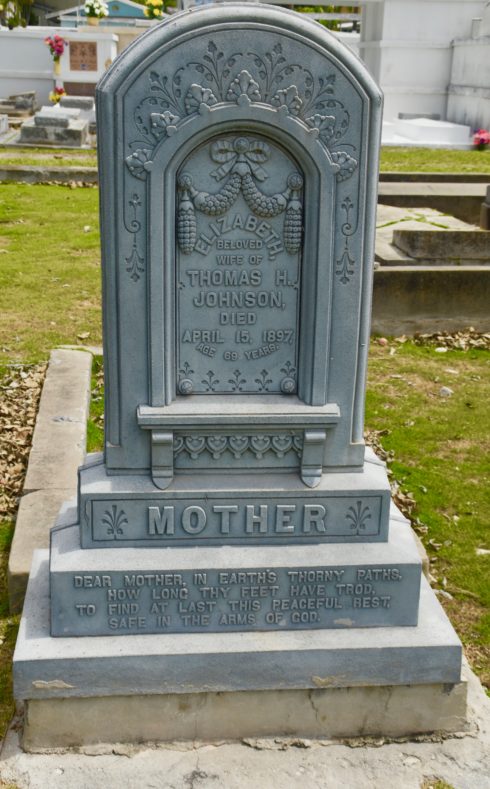 Elizabeth Johnson, Key West Cemetery