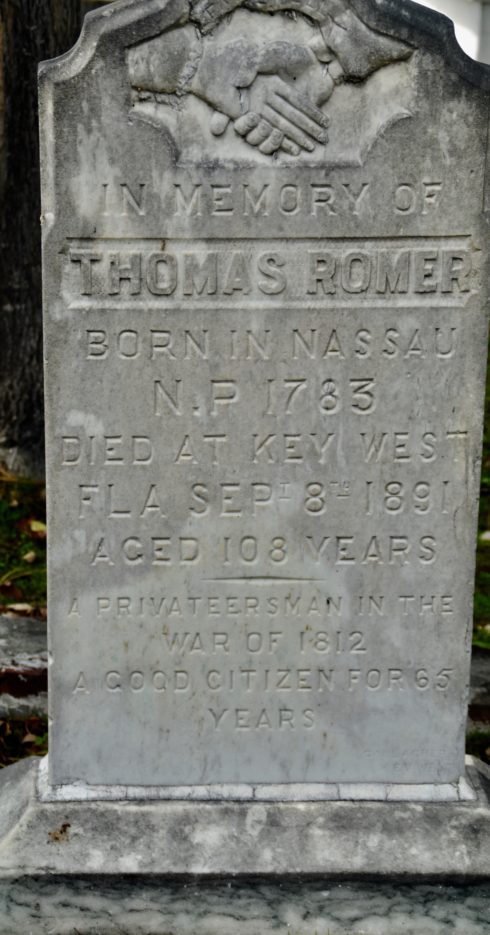 Thomas Romer, Key West Cemetery