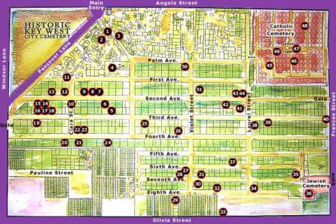 Key West Cemetery Map