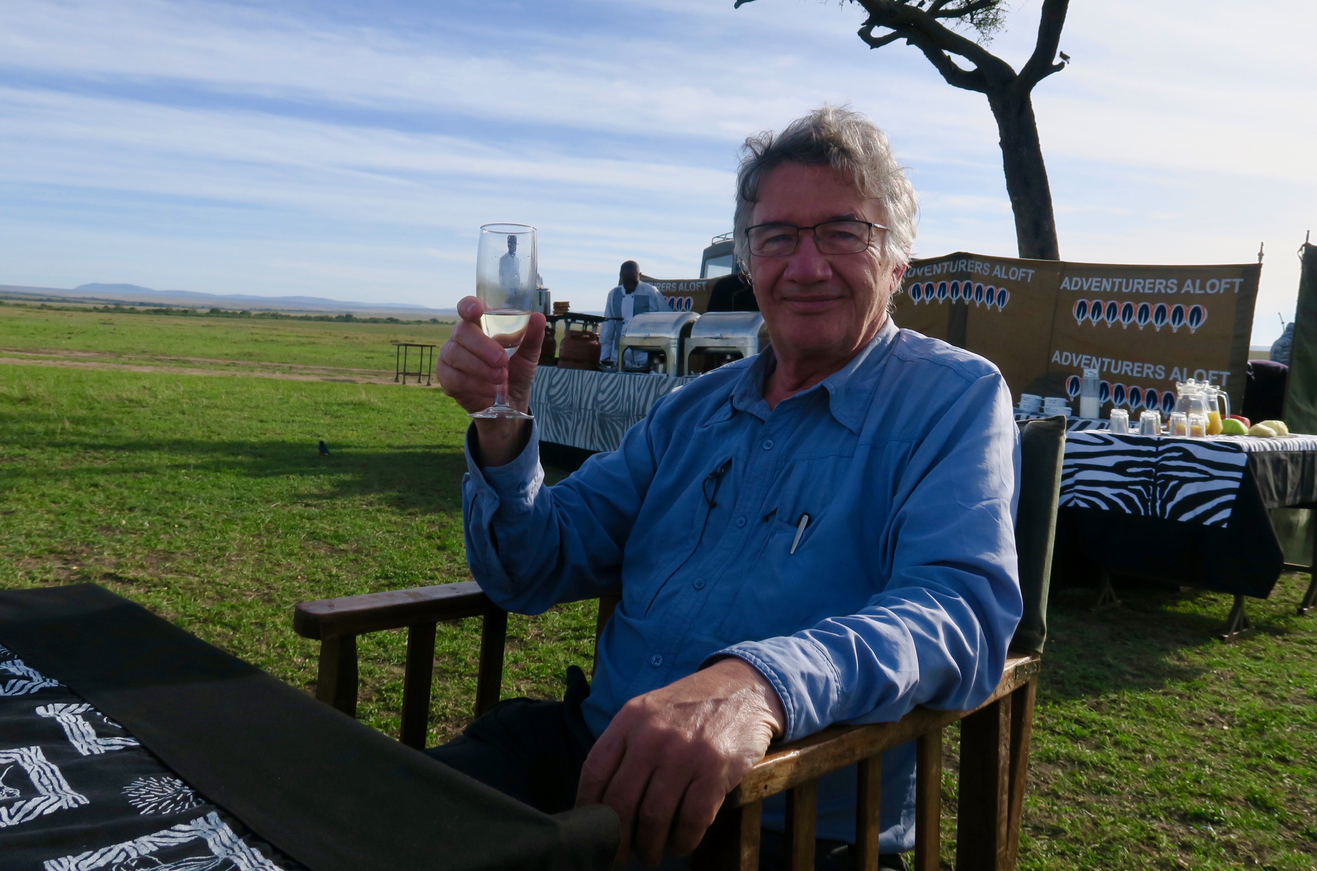 Champagne after the Balloon Ride