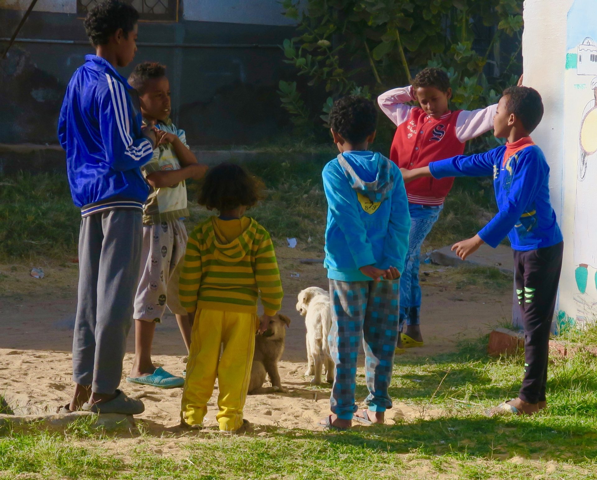 Kids and Dogs in Nubia