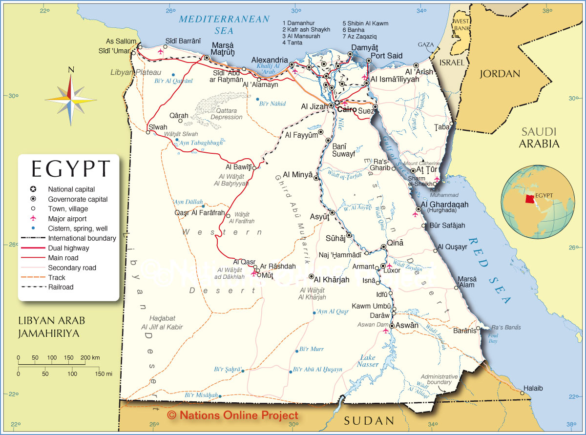 Map of Egypt 