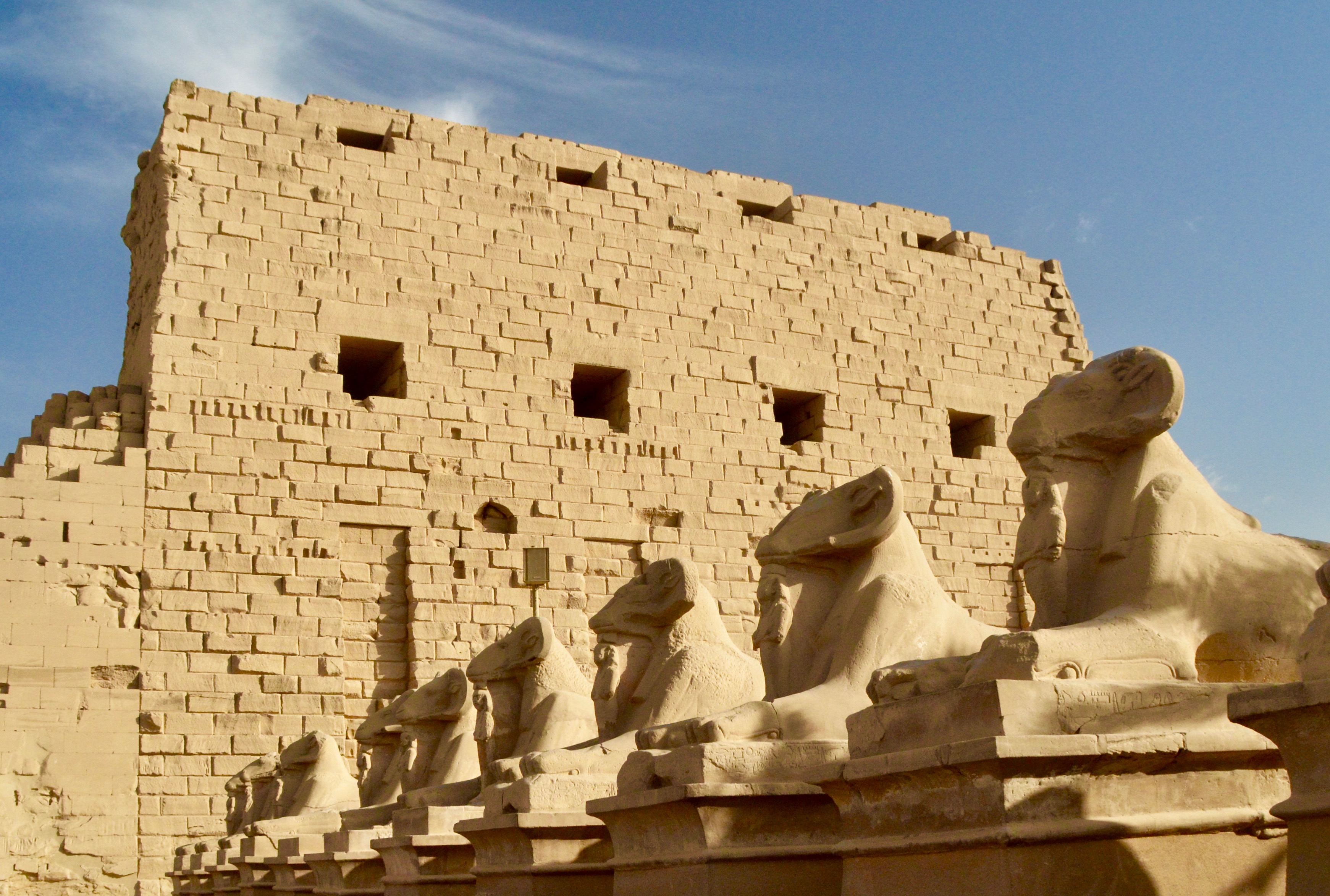 Ram Sphinx & Unfinished Pylon, Karnak